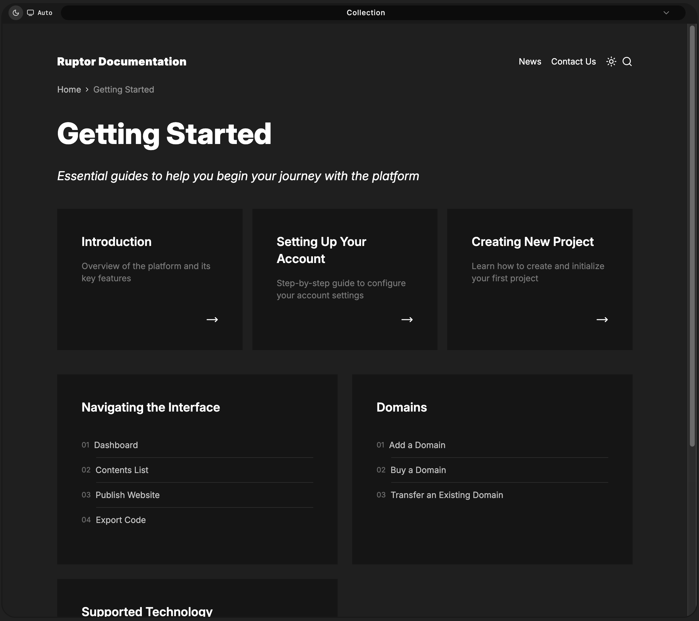 Collection layout